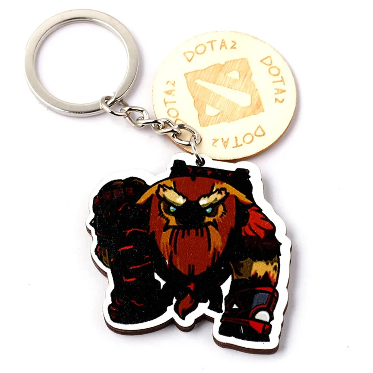 SamYeung модные Dota 2 см Karel деревянные брелки для мужчин и женщин Dota2 брелок для фанатов брелок для ключей Porte Clef аниме ювелирные изделия - Цвет: 7