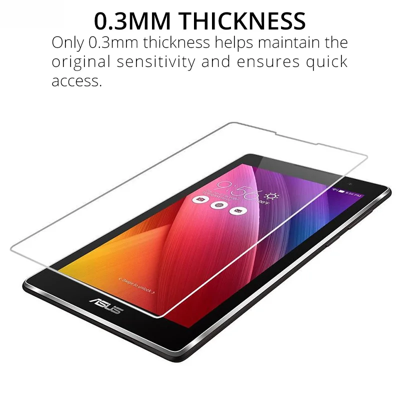 Закаленное защитное стекло 9H для планшета Asus ZenPad Z170 Z380 Z580 Z300 Z500 Z500KL Z581 ZT582KL