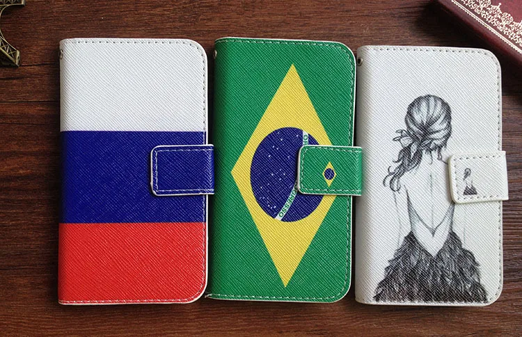 Чехол для Nokia Lumia 925 модный кожаный чехол-бумажник чехол с рисунком + ремешок в