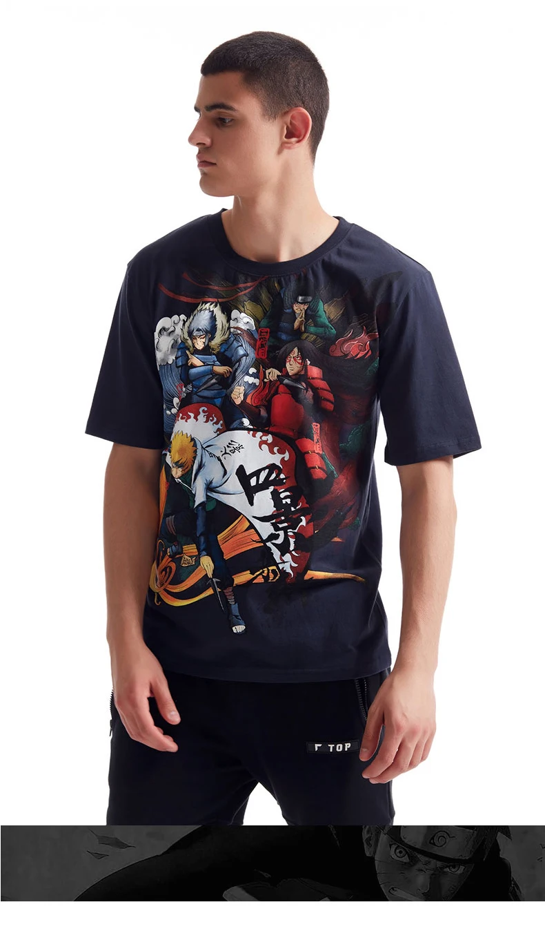 Качество Uzumaki Наруто Hokage Хатаке Какаши футболки футболка с Наруто 3xl