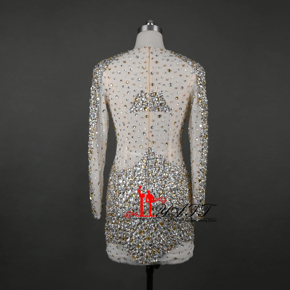 Сексуальные пышные платья 2017 Иллюзия декольте коктейльные с