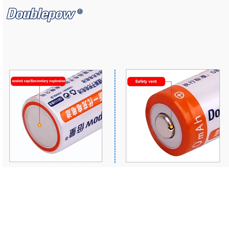 2 шт./лот Doublepow DP CR123A 450mAh 3V LiFePo4 Аккумуляторная батарея для бликов фонарик в