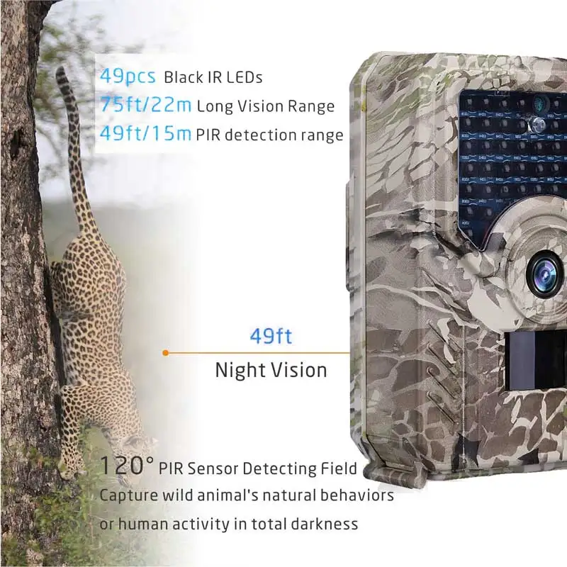 Новейшая HD 1080P охотничья камера 12MP 49pcs 940nm Инфракрасные светодиоды ночного