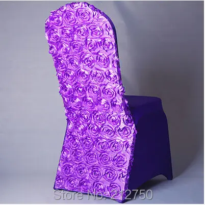 Free shipping wedding party chair decoration white gold purple rose spandex satin covers 5pcs/lot | Дом и сад