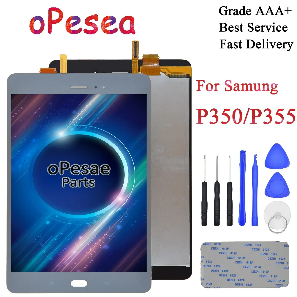 OPesea для Samsung Galaxy Tab A SM P350 P355 сенсорный экран дигитайзер ЖК дисплей Панель Стекло