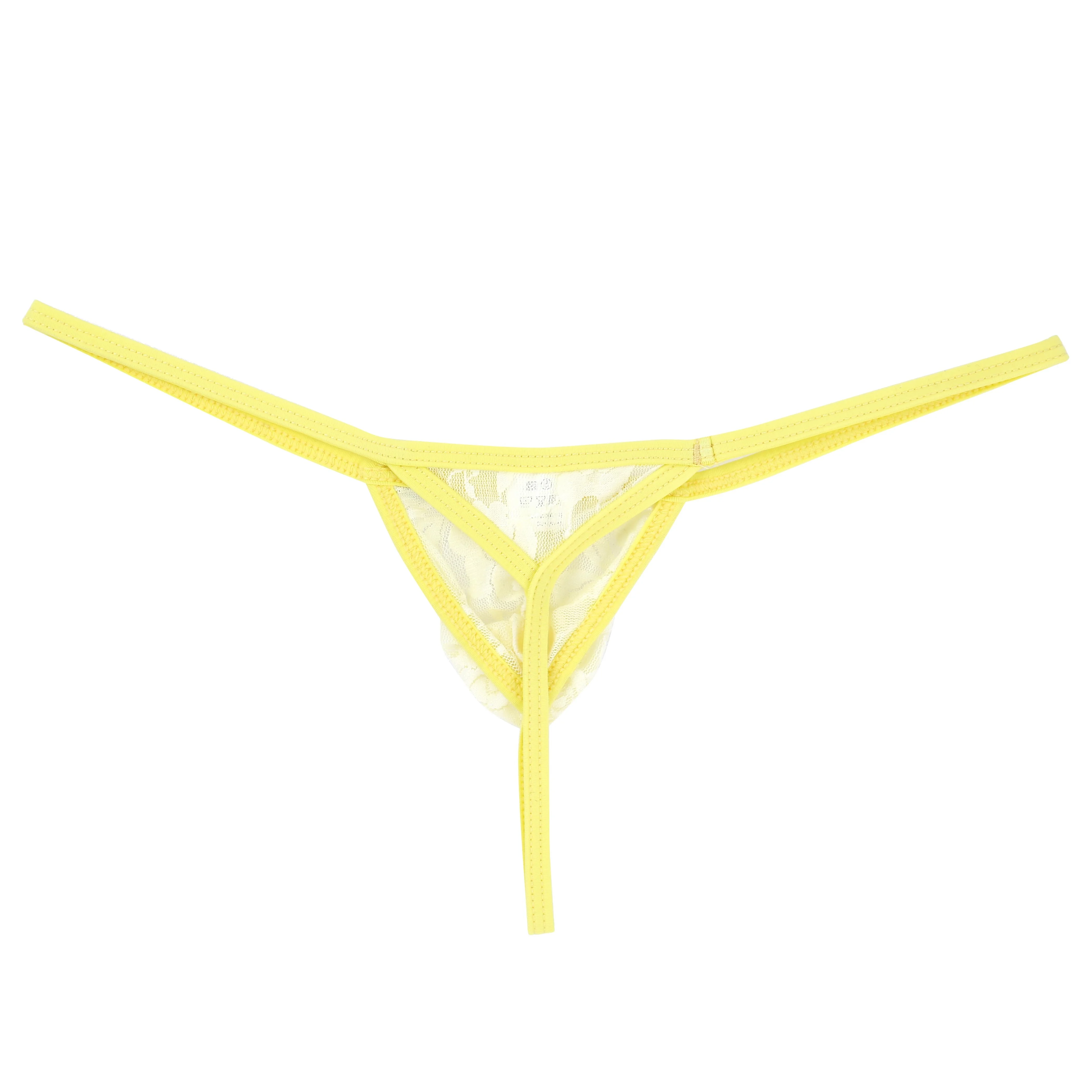 Мужская одежда для купания, мини бикини, стринги с t-образной спинкой, мужской купальник, нижнее белье, низкая посадка, кружевная окантовка, короткое дышащее нижнее белье для геев