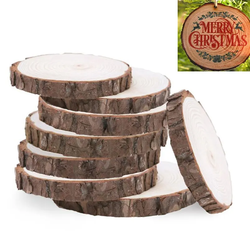 5 шт необработанные натуральные круглые деревянные Ломтики Diy поделки|Поделки из