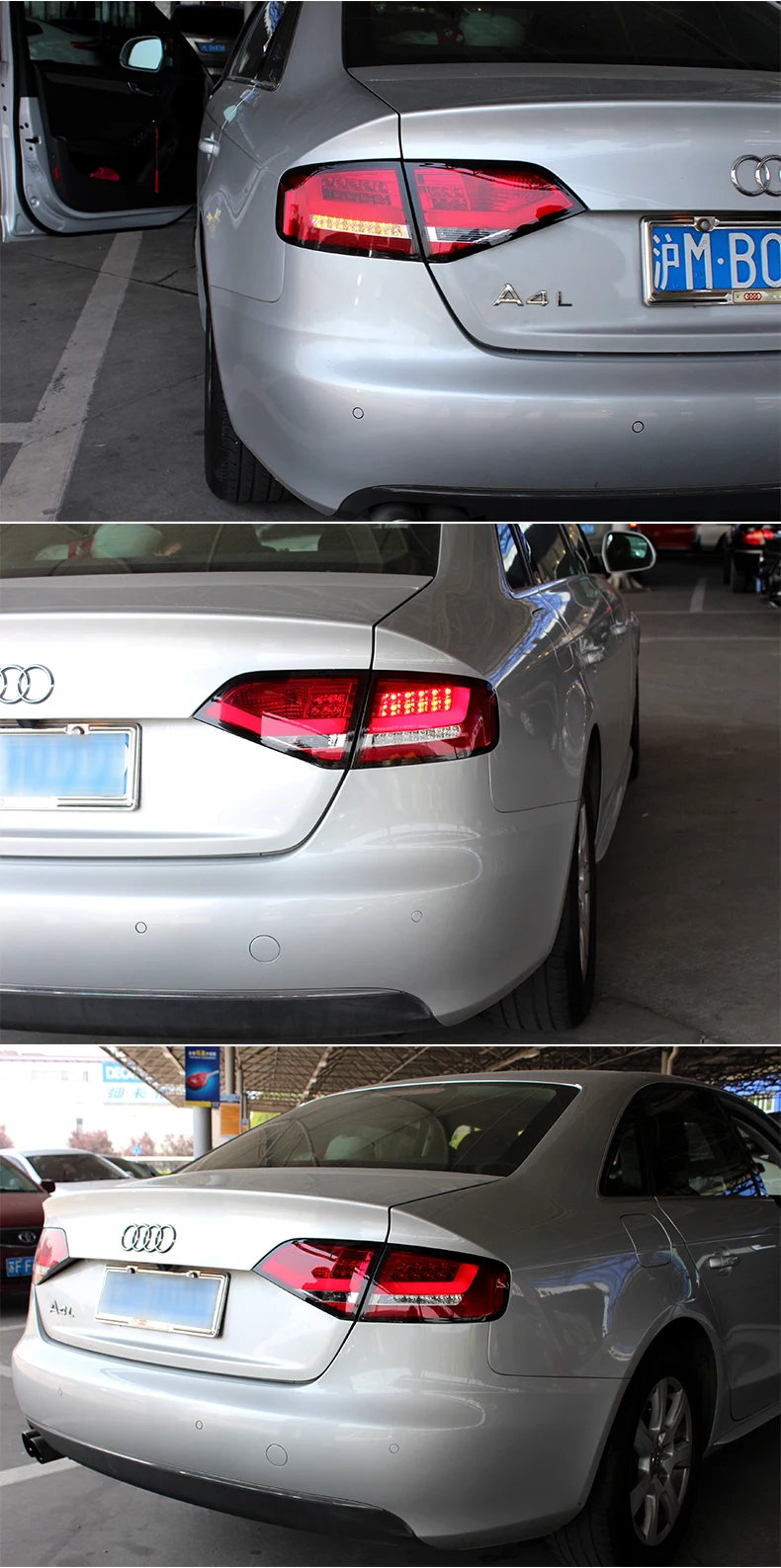 Автомобильный Стайлинг задние фонари для Audi A4 A4L B8 задний фонарь 2008-2012 A4L B8 задние фонари светодиодный задний фонарь задний багажник крышка лампы