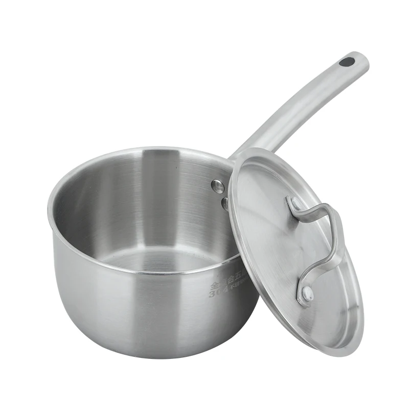 14 16 18 см 304 Нержавеющая сталь Пан с крышкой соединение дно Saucepot ковш для молока