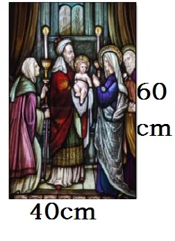 021 40cm by 60cm На заказ оконная пленка Европейская многоцветная Ретро статическая пленка Иисус церковь индивидуальный гардероб дверь стекло цветная пленка матовая - Цвет: 021 40cm by 60cm