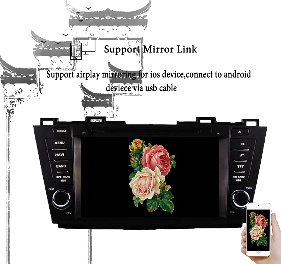 2 DIN Android 9 0 автомобильный dvd-плеер gps экран для Mazda 5 Premacy 2009-2012-13 mazda5 радио bluetooth карта