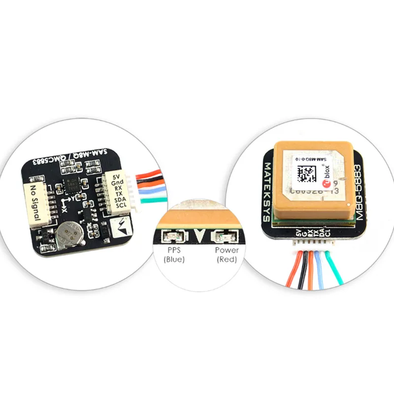 Бесплатная доставка Matek Systems M8Q-5883 SAM-M8Q GPS &amp QMC5883L компас-модуль для