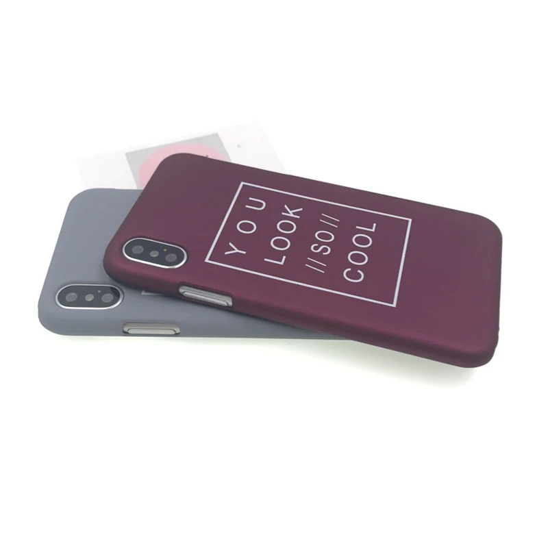 UXIA Письмо печати чехол для телефона iphone X case 5S 5 6 S 7 8 плюс жесткая матовая