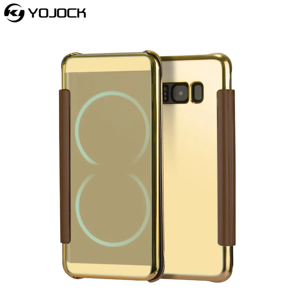Умный флип-чехол Yojock для Samsung Galaxy S5 S6 S6edge + S7 Edge S8 S8plus Note 8 кожаный чехол | Мобильные