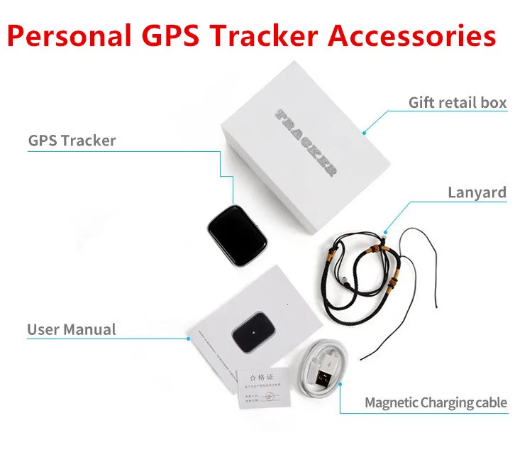 Personal GPS tracker Собачий ошейник с GPS трекер миниатюрный Персональный GPS трекер детей подслушивающее устройство Беспроводной Водонепроницаемый длительным временем ожидания SOS в реальном времени отслеживания - Цвет: Personal GPS tracker