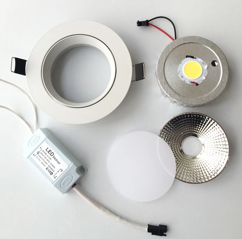 3-дюймовый светодиодный встраиваемый светильник с регулируемой яркостью 10 Вт 12