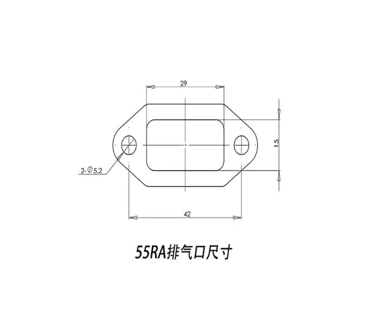 DLE55RA RC самолет бензиновый двигатель одноцилиндровый двухтактный выхлоп с естественным ветровым охлаждением ручной запуск 55CC смещение
