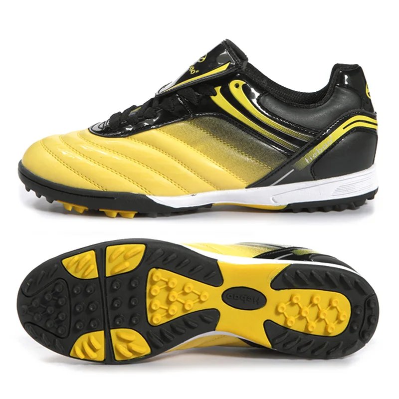 Yellow Black TIEBAO футбольная мужская обувь TF Turf профессиональные футбольные бутсы Спортивная обувь для тренировок Уличная обувь для футбола футбольные бутсы - Цвет: Yellow Black