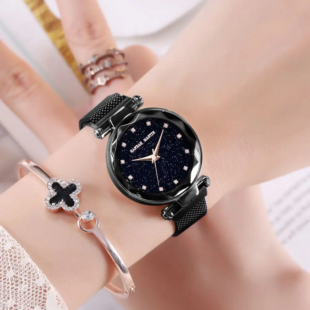 Reloj mujer Роскошные Брендовые женские часы Звездное небо магические кварцевые