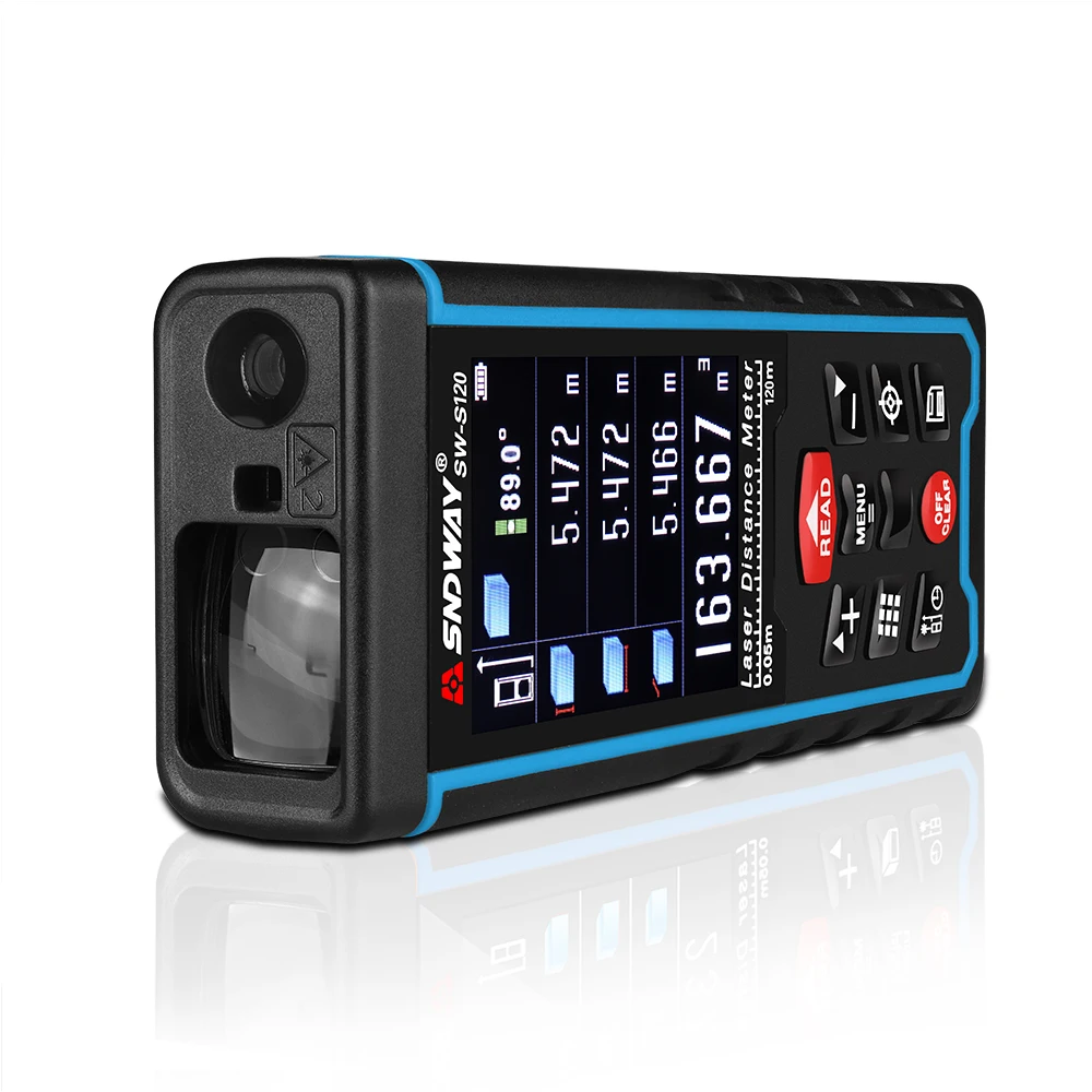 Цветной экран 120 м лазерный дальномер футов измерительная лента с