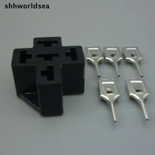shhworldsea Automotive Relay Sockets 5 Pin PCB Mount For Series Relays Car Connector Auto Holder 6.3mm terminal | Автомобили и