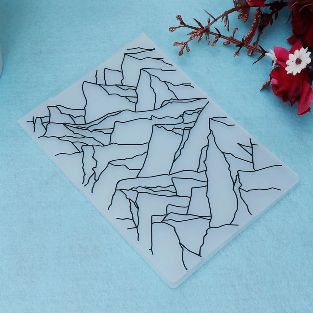 Пластиковая папка для тиснения шаблон для DIY скрапбукинга фото альбом карта Бумага Ремесло горы- Y142