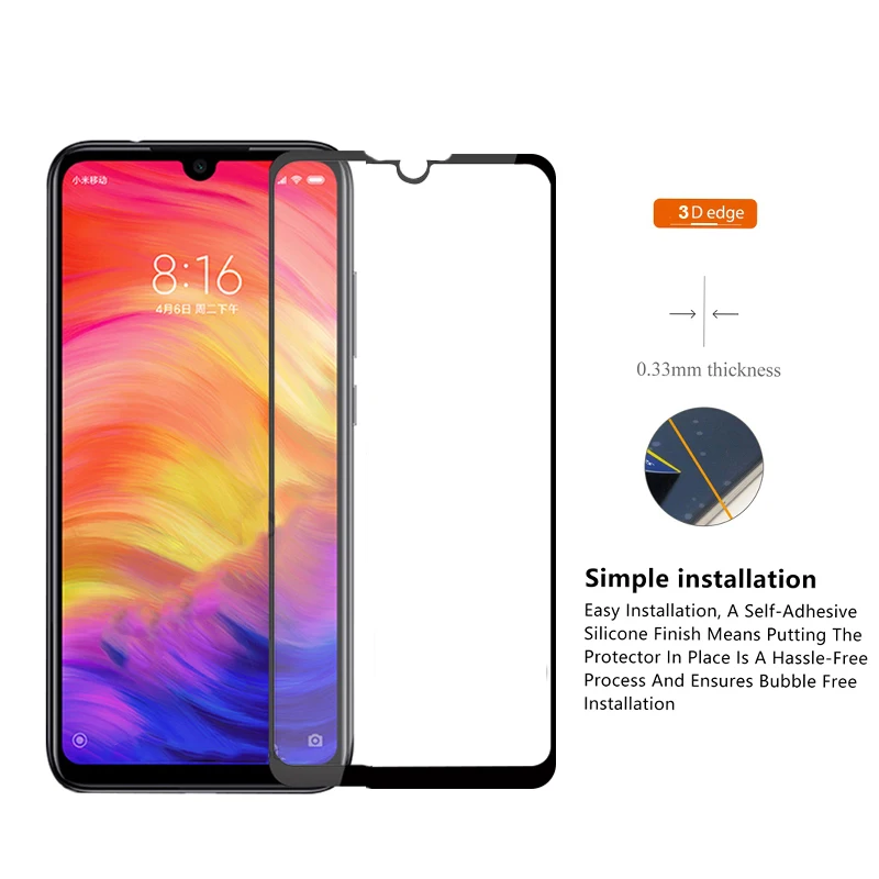 10 шт Redmi7 защита для экрана Xiaomi Redmi 7/Note 7 закаленное стекло 9H новый полный чехол