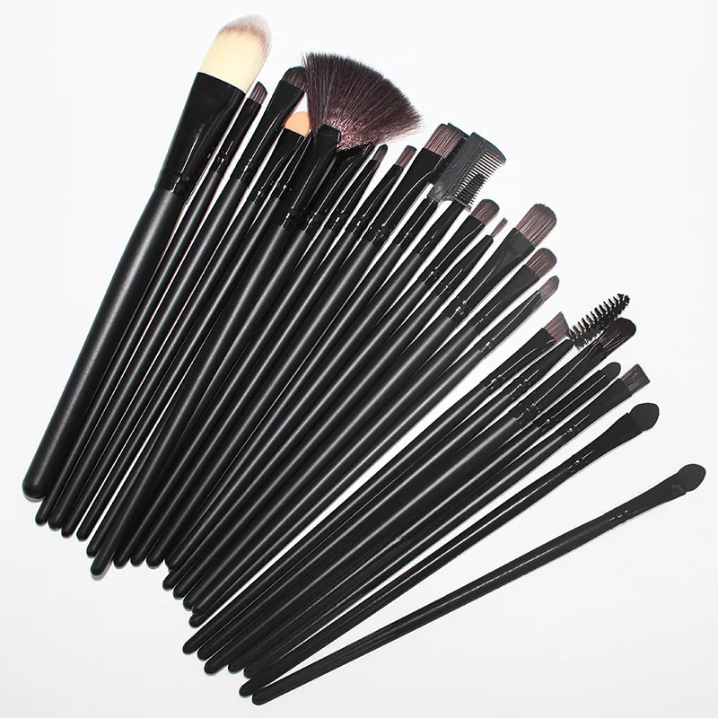 Набор деревянных кистей для макияжа пудра тени бровей глаз смешивание