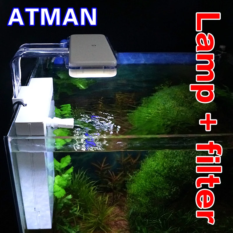 ATMAN T2 маленький аквариум с низким уровнем воды задний подвесной фильтр +
