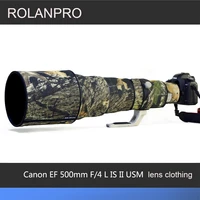 rolanpro lens camouflage coat rain cover for canon ef 500mm f4 l is ii usm lens protective sleeve lens protection case dslr