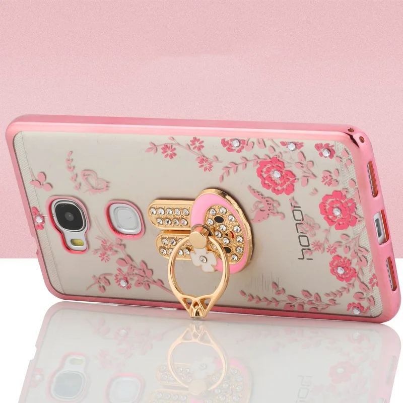Diamond сад чехол для huawei Honor P 30 20 10 9 8 Lite плюс mate 10 9 8 pro NOVA4 милый медведь заячьи ушки блеск 360 кольцо Fundas