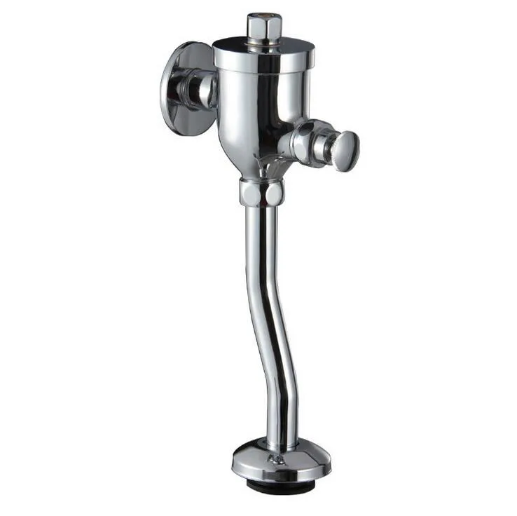 

Vidric Hand-pressing WC urinal flush valve, Dark outfit urinal flush valve chrome plated, Copper public toilet delay flush valve
