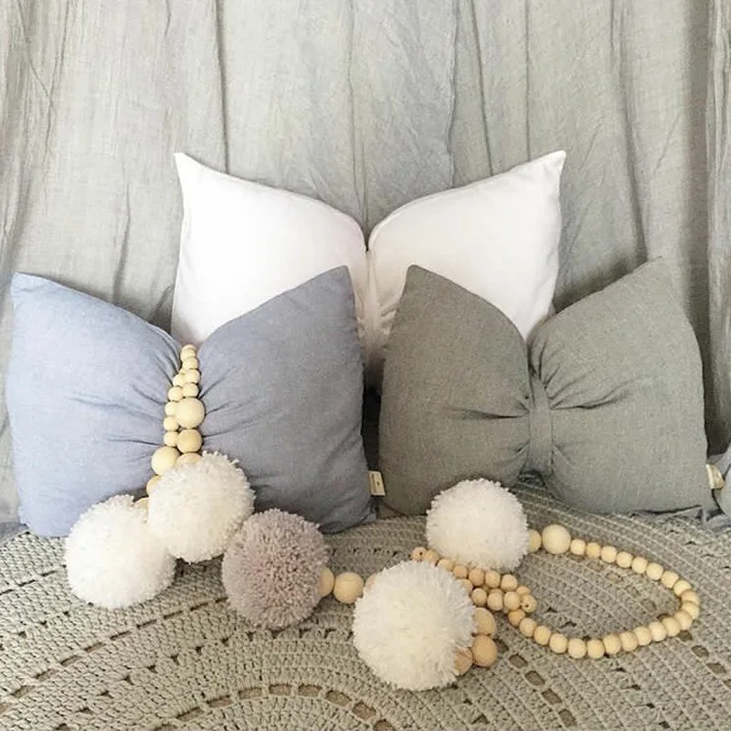 Детские деревянные погремушки в скандинавском стиле с бусинами модный