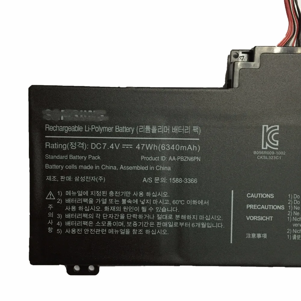 7,4 V 47Wh AA-PBZN6PN ноутбук Батарея для samsung 350U2B 350U2A NP350U2A NP350U2B серии BA43-00315A