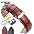 Ремешок для мужских и женских наручных часов, браслет из натуральной кожи, аксессуары для часов, 18 мм 19 мм 20 мм 21 мм 22 мм 24 мм