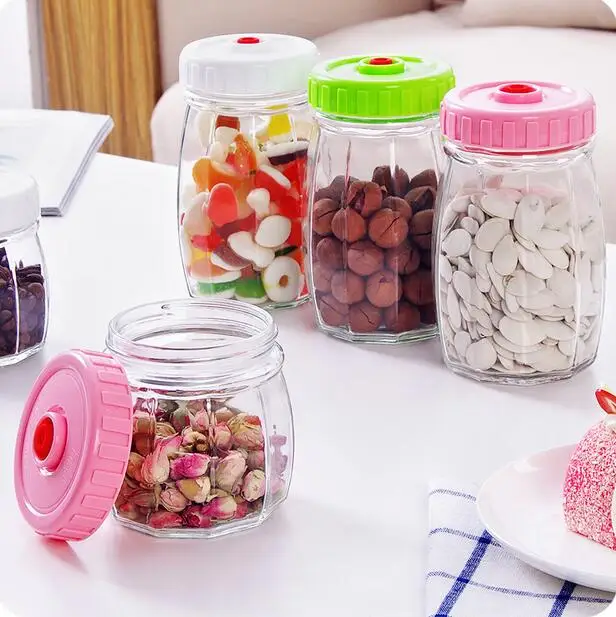 Прозрачная стеклянная банка с крышкой для закусок|transparent glass jar|glass jar with lidglass |