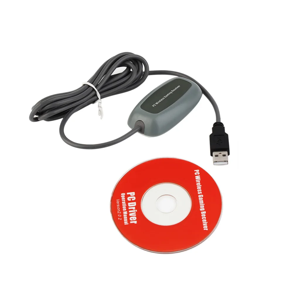 Wireless PC USB 2.0 Receiver for Xbox 360 Controller Gaming USB Receiver Adapter PC Receiver For Microsoft for XBOX 360 with CD