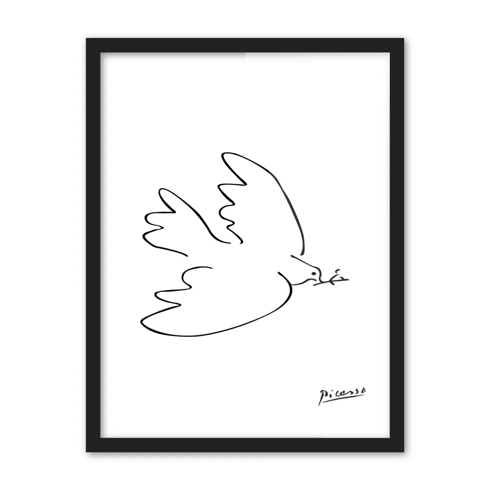 Пикассо минималистский проведенными линиями Животные холст печати плакатов