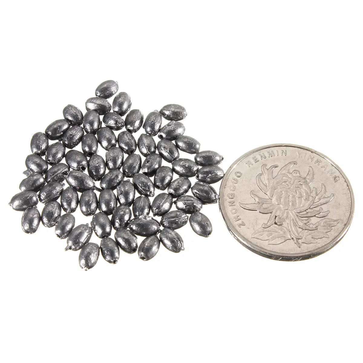 0.35g 50 шт. свинцовые грузила оливковой формы, чистый свинец, рыболовный грузик из свинца, Вес 0,2 г, 0,35 г, 1 г, 2 г, 3 г, 4 г, 5 г, 6 г, 8 г, Аксессуары для рыбалки - Цвет: 0.35g