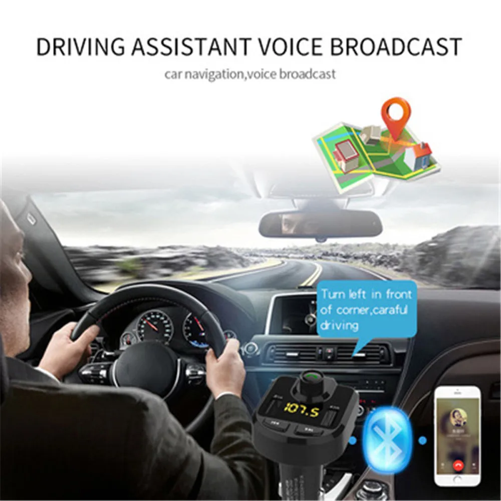 Автомобильный громкой связи беспроводной Bluetooth комплект fm-передатчик lcd Автомобильный MP3-плеер USB зарядное устройство fm-модулятор автомобильные аксессуары