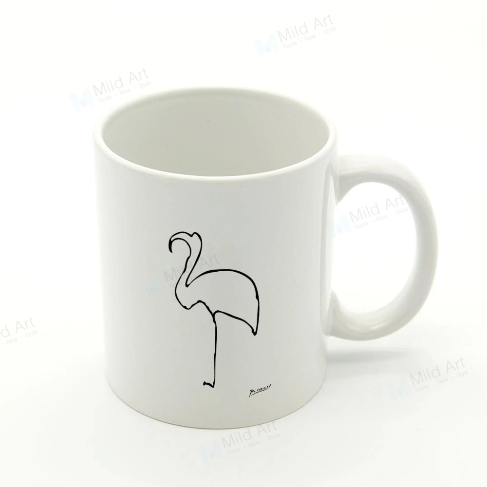 -crane-mug Пикассо Современный абстрактный Животные лошади собаки подарки минималистский Nordic Кухня аксессуары Керамика чашки воды напитки Кофе Чай кружки - Цвет: -crane-mug