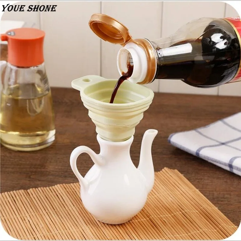 Практичный складной воронковый Хоппер силиконовый чистящий гель кухонный