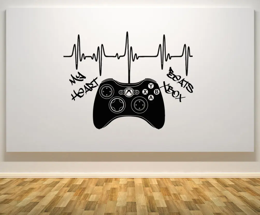 HWHD os1634 мой сердечко Beats Xbox 360 контроллер Gampad настенное Искусство Наклейка картина