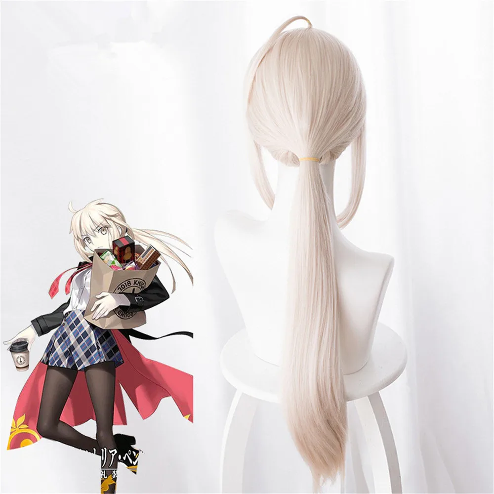 Arturia Pendragon косплей парик Fate stay night Grand Order Saber Alter длинные прямые синтетические