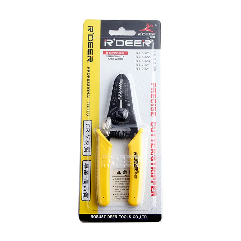 RDEER 180mm Pliers Wire Stripper Multi Tool Stripping Cutter 0.6-2.6mm Automatic Cable Cutting Scissor Hand Tools | Инструменты