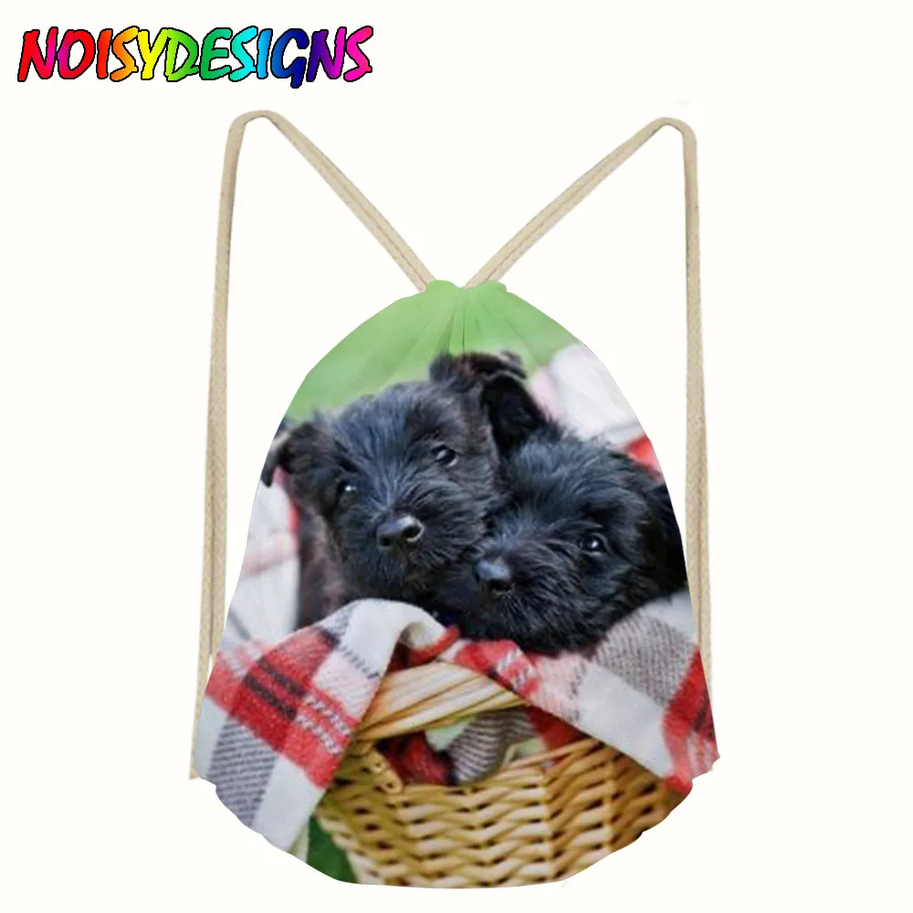 3D printing Women drawstring backpack Classic Scotty dogs Pattern mochila escolar man bags Travel mochilas school bag | Багаж и сумки