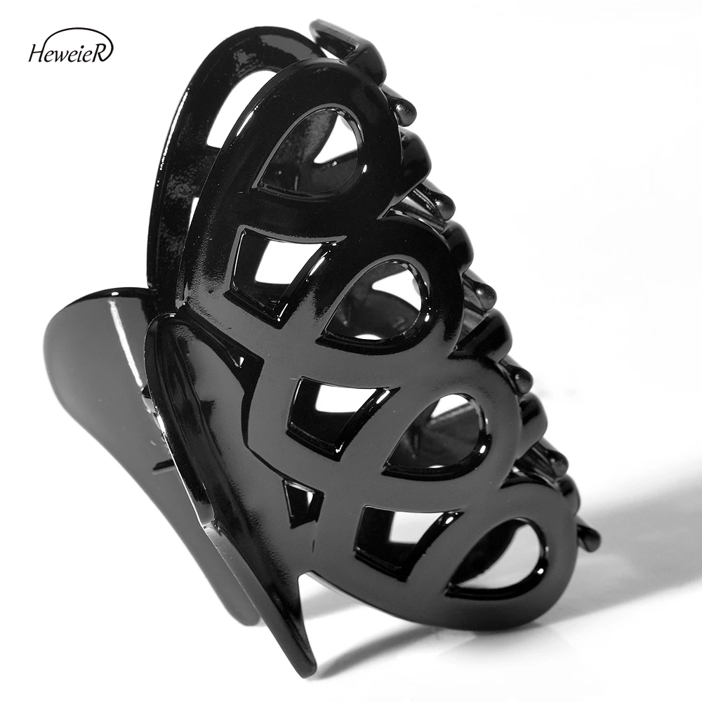 Женская черная искусственная Заколка краб с зажимом Женские аксессуары для