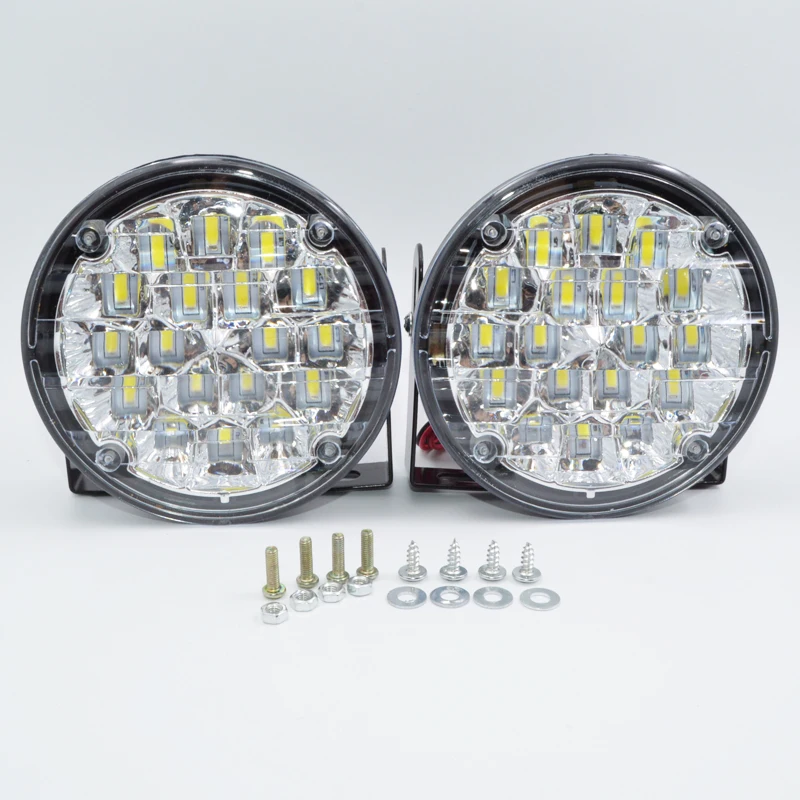 2 шт. супер яркий 18 LED Автомобильный свет Белый DRL светодиодные дневные ходовые
