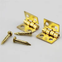 20pcs j041b micro brass hinges with nail make small wooden box toys diy parts free shipping france spain