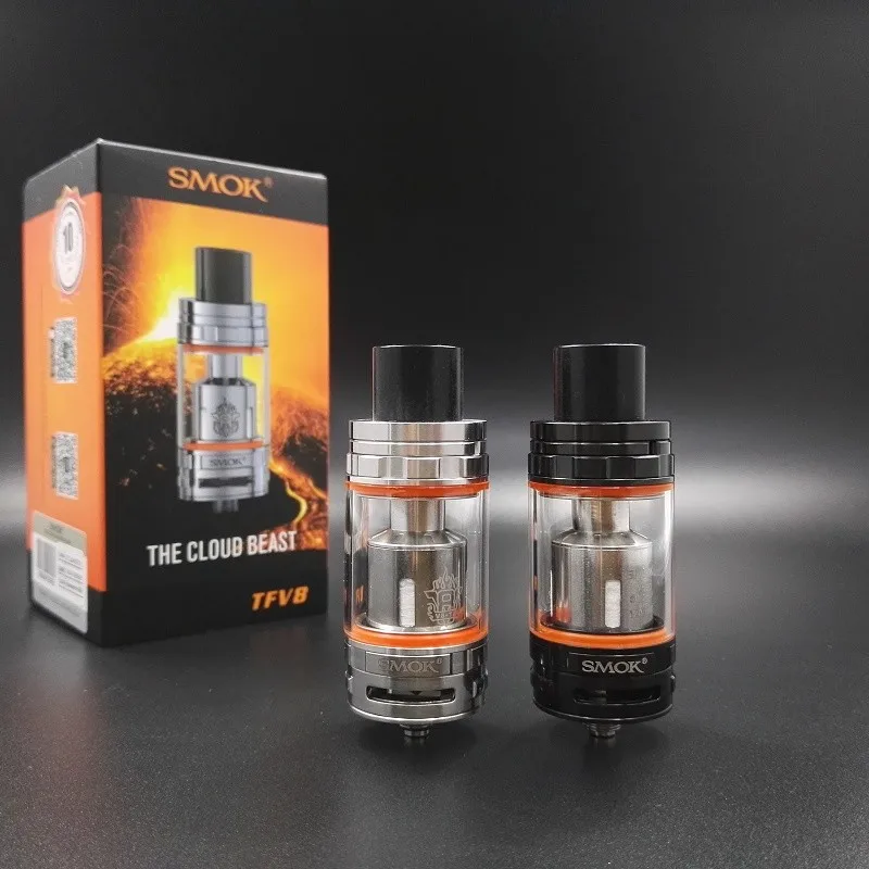 Оригинальный Elektronik пикантная закуска sigara SMOK TFV8 Vape распылителя 6 мл облако зверь RDA